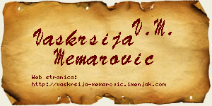 Vaskrsija Memarović vizit kartica